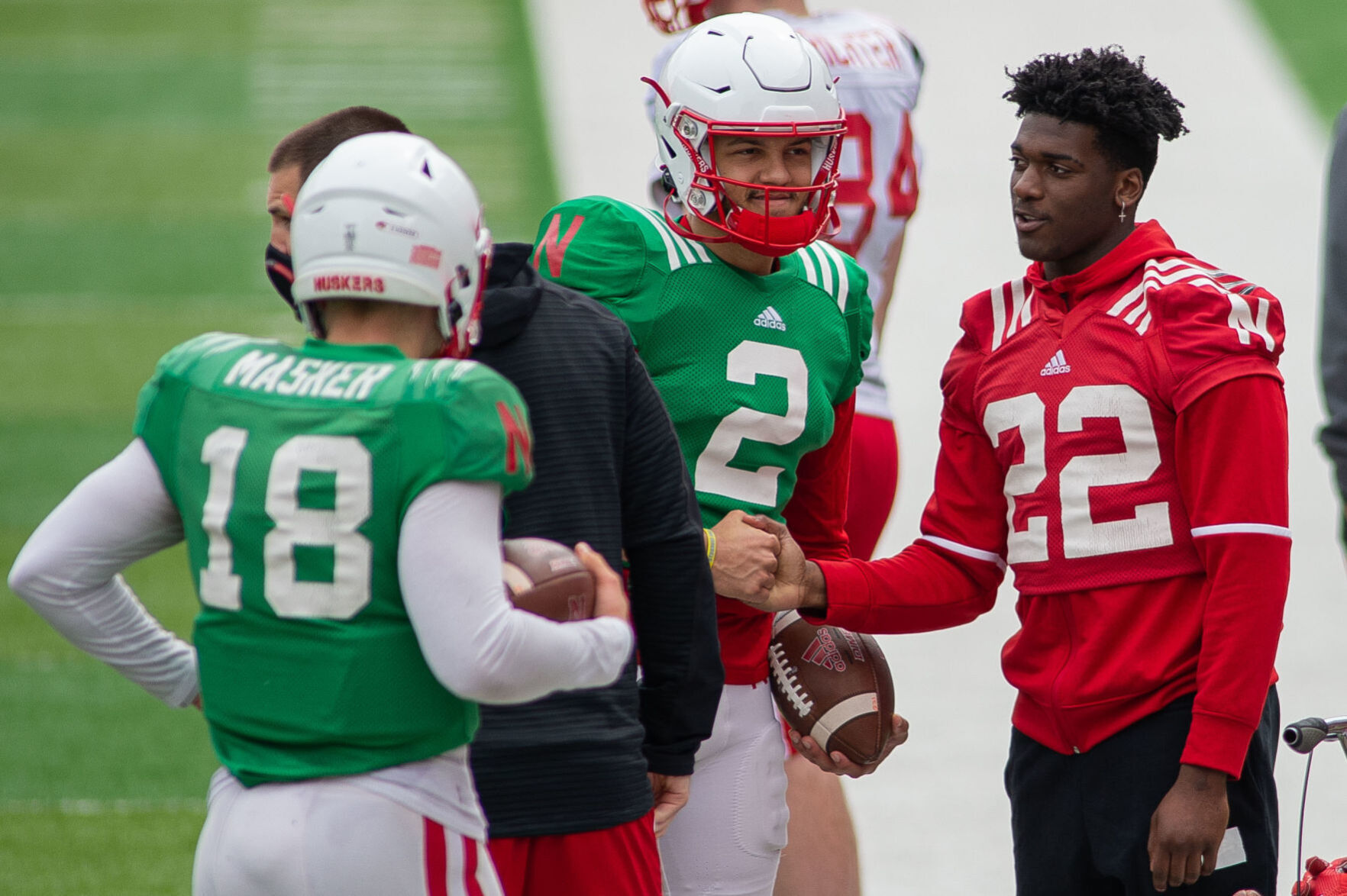 Nebraska football practice, 4.17